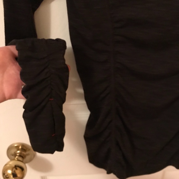 ROOTS Ruched Brown/Burgundy Longsleeve Size XS - Picture 4 of 6